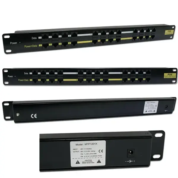 12-port passive POE injector panel