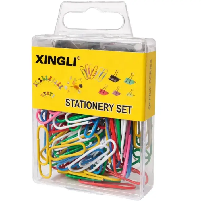 Round metal paperclips, 70 pieces, for office and school documents
