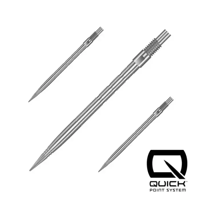 Harrows QUICK POINT sharp steel tips - MICRO RIGDE silver - długość: 40 mm