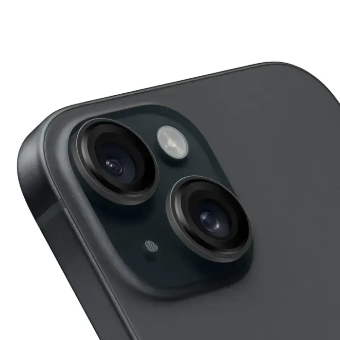 OBAL:ME objektyvo apsauga Apple iPhone 15|15 Plus, juoda