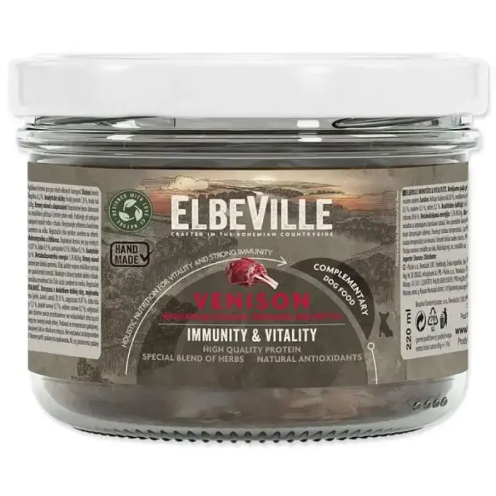 Elbeville Dog hirveliha immuunsuse ja elujõu jaoks kibuvitsa, pune ja nõgesega, 220 ml