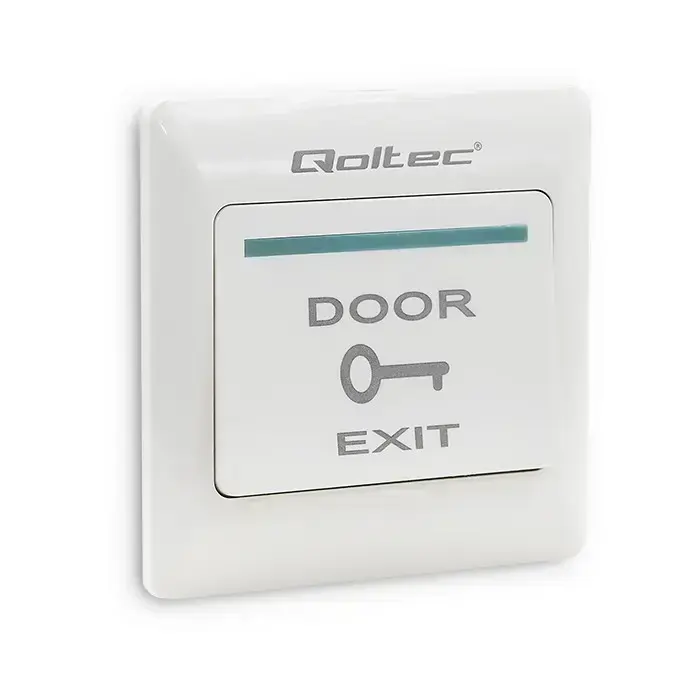 Qoltec Exit Button | white Photo
