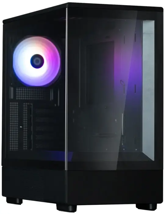 Zalman arvutikohver P10 Black / miniT / 1x120mm fan ARGB / USB 3.0 / USB-C / temstiilasvané sklo / must
