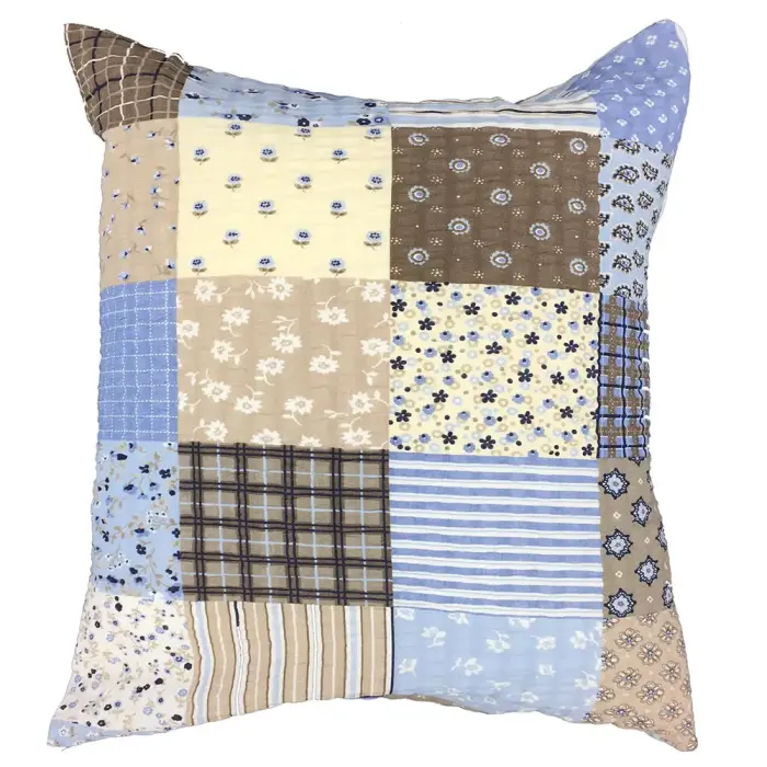 Crêpe pillowcase 50x60 cm, Patchwork blue
