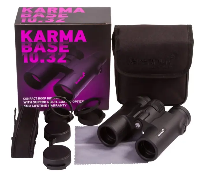 Levenhuk Karma 10x32 BASE Compact Roof Prism Waterproof Universal Binoculars