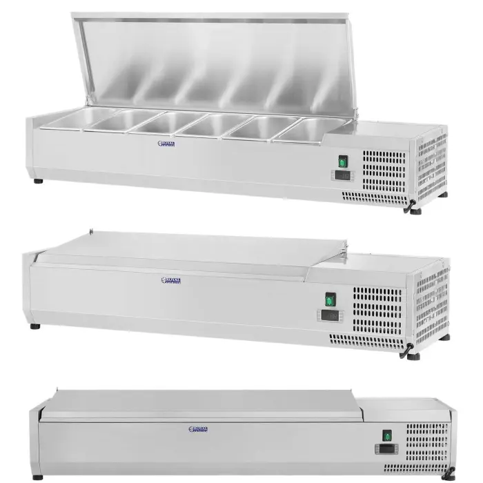 refrigerated display shelf ze stalową pokrywą 6x GN1/3 140cm