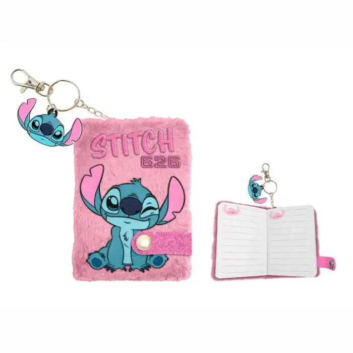 Disney Stitch A7 pliušinis užrašų knygelė + rašiklis