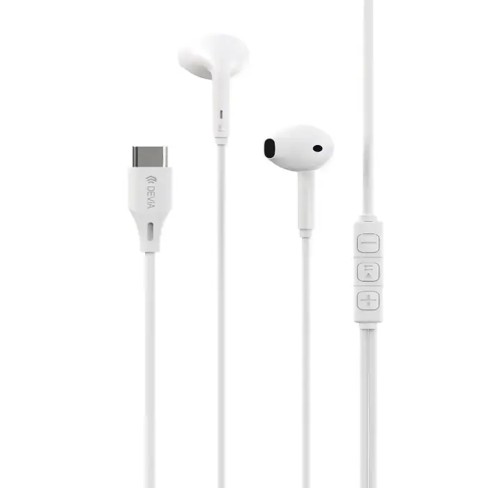 Devia wired earphones Kintone A3 Digital USB-C white Foto 3