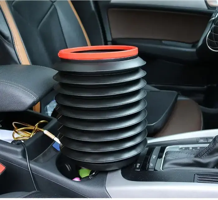 Foldable car bucket container 4L black Фото num