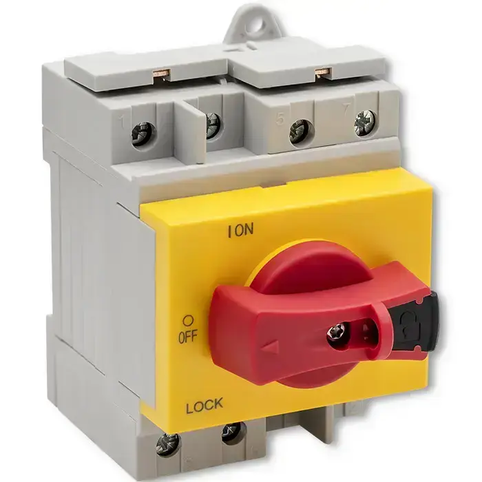 Qoltec DC isolator with locking function | Main switch | 1200V | 32A | 8kV | 4P Photo