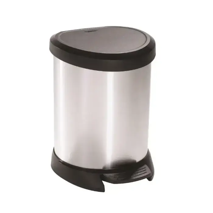 Pedāļu spainis Deco Bin 5L (sudrabs)