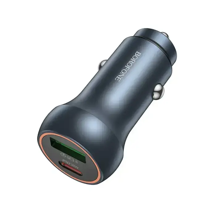 Borofone Autolaadija BZ32B Fresh - USB + Type C - QC 3.0 PD 48W hall
