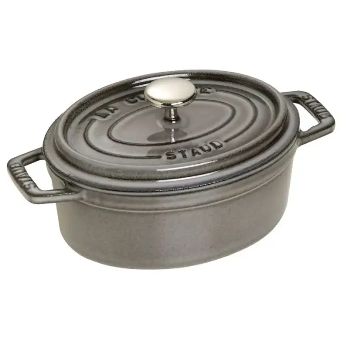 Staub Oval Cast Iron Pot – 1 L, Graphite