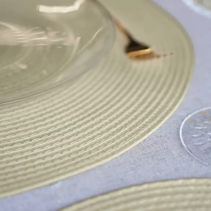 Table placemat Chef, diameter 38 cm, round, light beige Photo