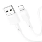 Cable USB A to Lightning Hoco 2,4A 1 m X83 white Foto 1