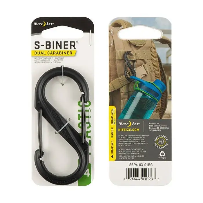 Nite Ize S-Biner #4 Plastic – Black