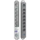 Qoltec Surge protector | 8 sockets | 3m | Grey — Photo 1