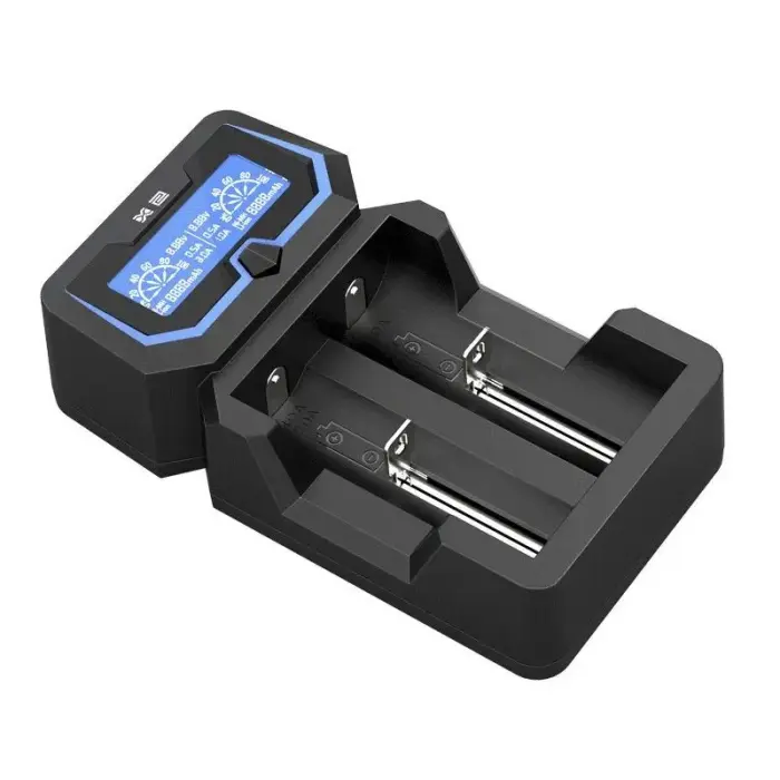 XTAR X2 akulaadija silindrilistele Li-ion 18650 20700 21700 akudele