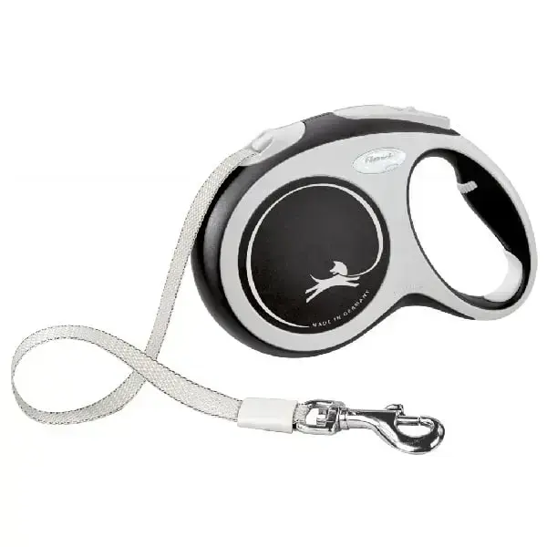 Trixie New COMFORT Retractable Tape Leash for Dogs – 5m – Black