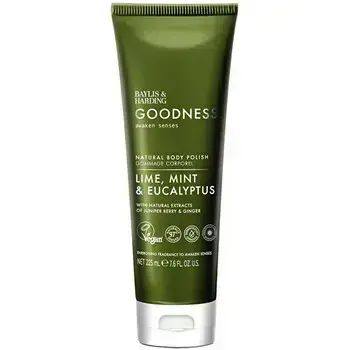 Baylis & Harding Goodness Awaken Body Peeling Limetka, Máta & Eukalyptus - Tělový peeling 225ml