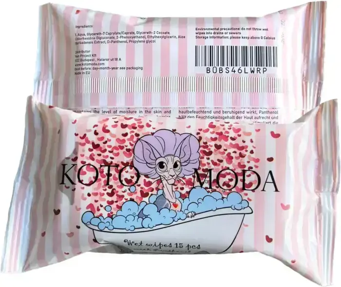 KOTOMODA Wet Wipes with Panthenol for Cats (15 pcs)