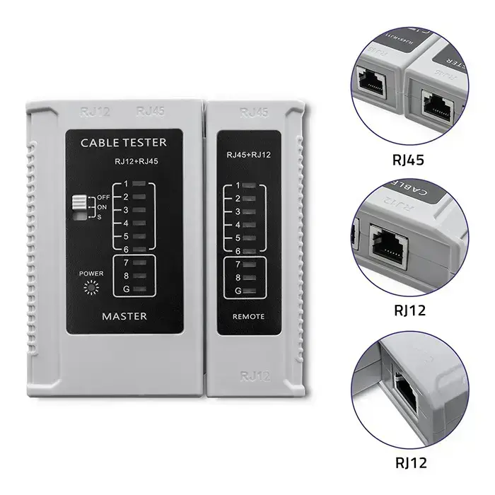 Qoltec Cable networks tester | RJ45 | RJ12 Photo