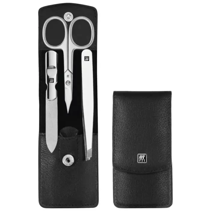 Zwilling Classic Inox Travel Set – Leather Case, 3 Pieces – Black