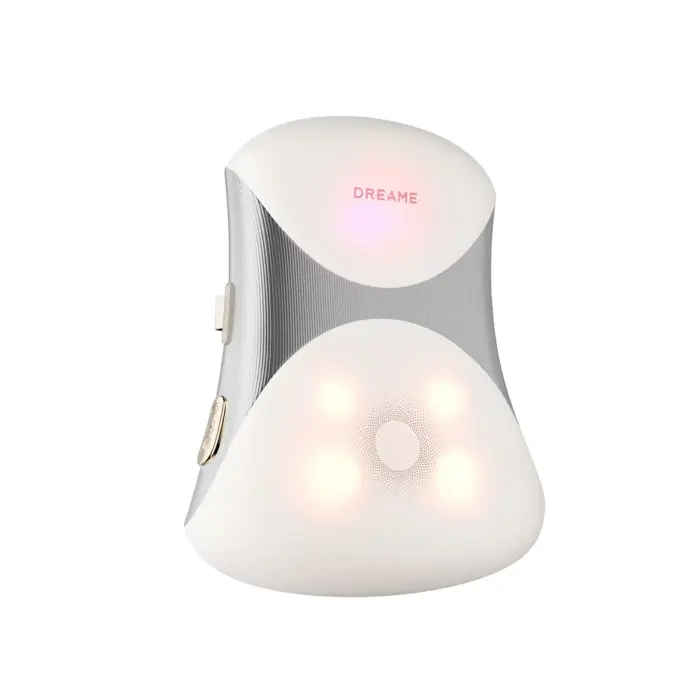 Lumbar and back massage cushion with heating, beige