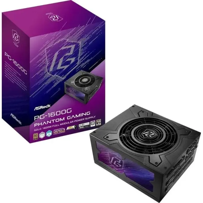 ASRock PHANTOM GAMING 1600W 80 Plus Gold barošanas bloks