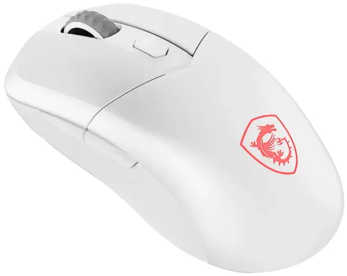 MSI herní hiir VERSA 300 Wireless White/ juhtmeta/ 8.000 dpi/ 2,4GHz/ BT5.3/ USB/ RGB podsvícení/ 6 nuppu/ valge