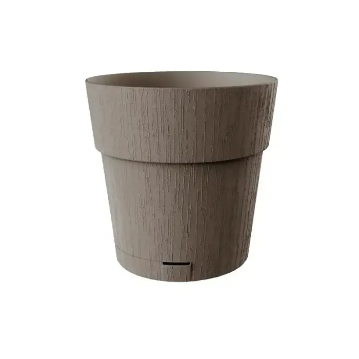 Lillepott alusega Ethica Ø30x29cm, pruun