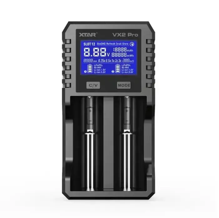 Charger 1-2 Li-ion 10440-32650, AAA/AA/A/SC/C/D, 1.5V / 3.6 / 3.7V / Li-FePO4, Ni-MH