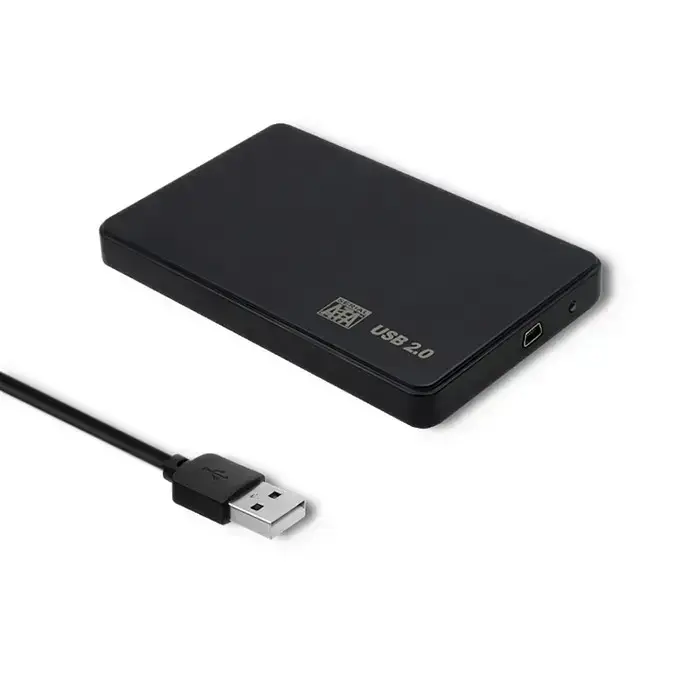 Qoltec 2.5" SATA3 HDD/SSD External Hard Drive Case – USB 2.0 – Black