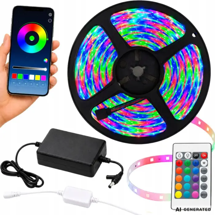 Rgb krāsaina led lente, 10 m