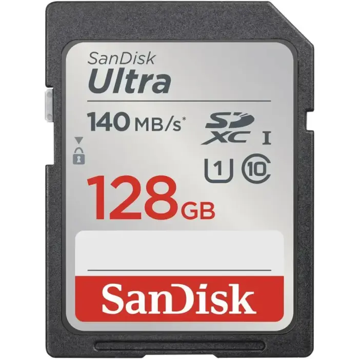SanDisk Ultra 128GB SDXC UHS-I Class 10 карта памяти 140МБ/с