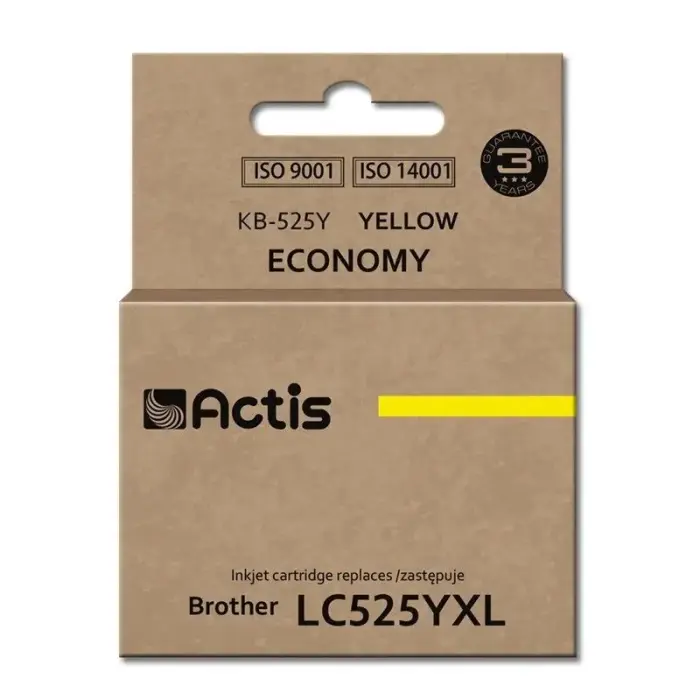 Actis KB-525Y tinte (aizstāj Brother LC525Y; Standarta; 15 ml; dzeltena)