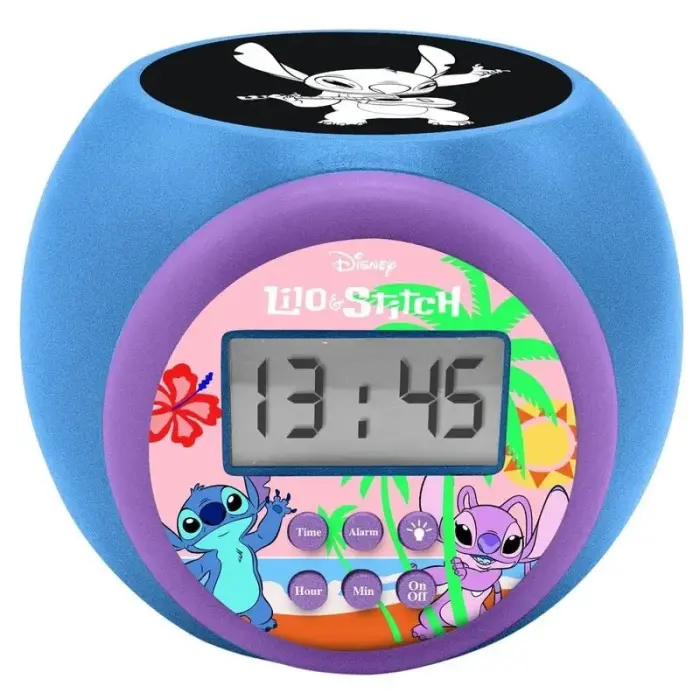 Disney Stitch projektora modinātājpulkstenis