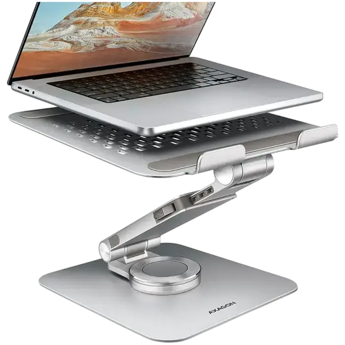 AXAGON STND-LR ALU HQ ROTATING massive stand for 10''-16'' laptops
