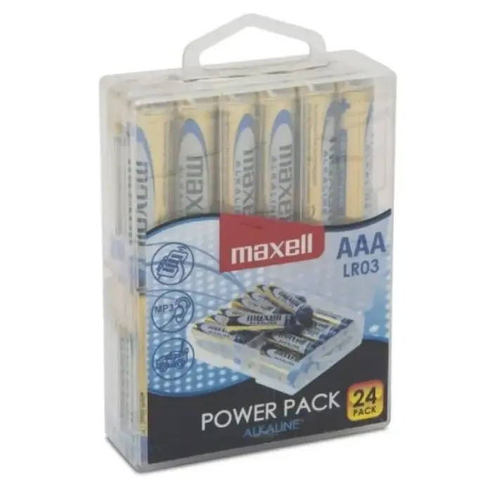 MAXELL Alkaline battery LR03, VALUE BOX 24 pcs.
