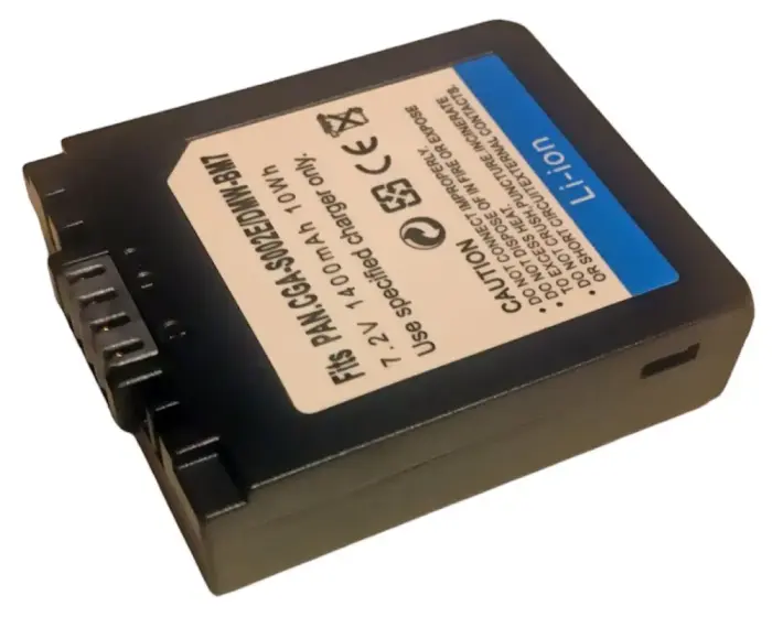 TRX baterija Panasonic/ 1400 mAh/ DMW-BM7/ CGA-S002A/ CGA-S002A/1B/ CGA-S0202E/1B/ neoriģinālais