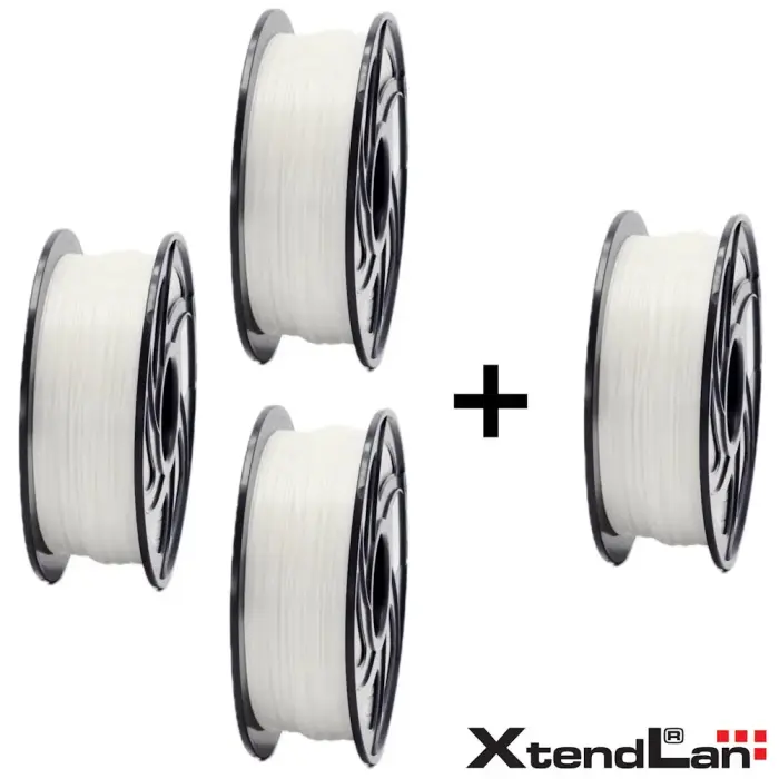 AKCE 3+1 ZDARMA - XtendLAN PLA filaments 1,75mm balts 1kg