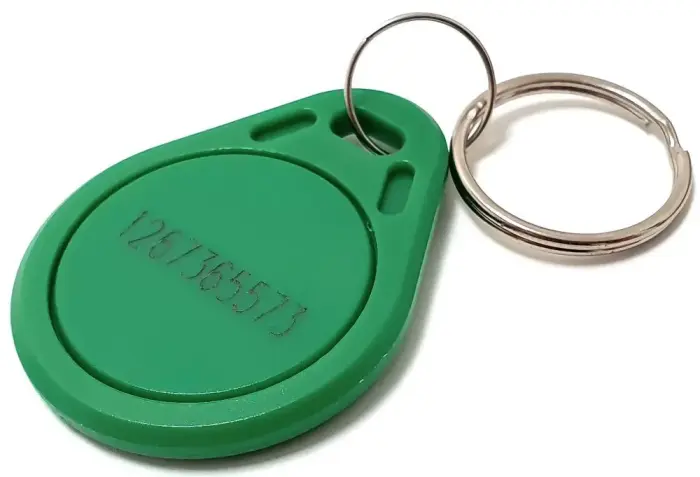 XtendLan Identification key fob for door stations, RFID 13.56MHz - with number - green