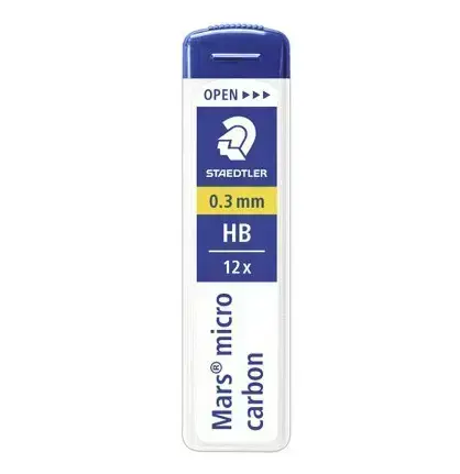 Serdeņi mehāniskajam zīmulim STAEDTLER MARS MICRO 250 0.3mm HB