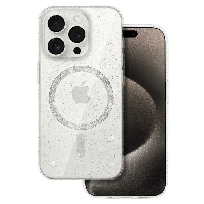 Glitter MagSafe Case for iPhone 12 Pro, transparent