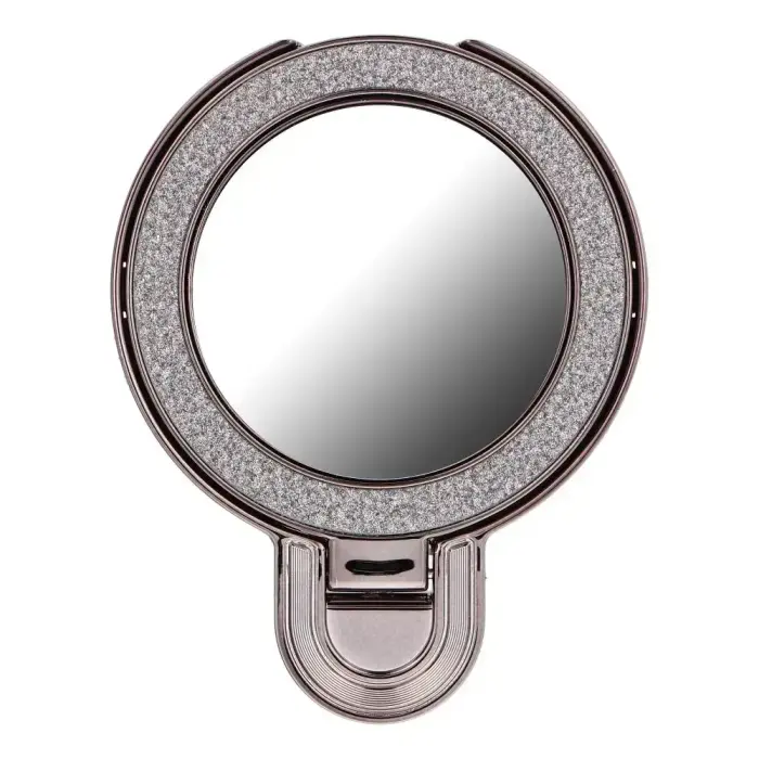 Telefono stovas CIRCLE MIRROR - klijuojamas - juodas