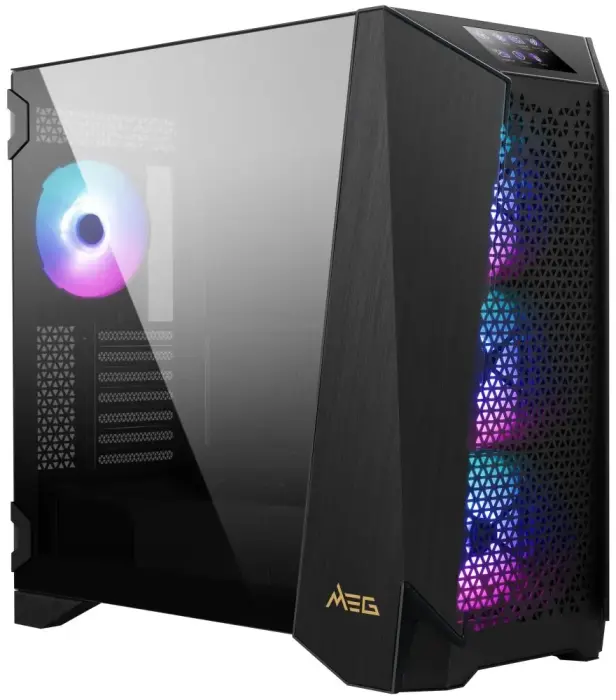 MSI case MEG PROSPECT 700R/ no PSU/ left tempered glass/ 4x ARGB 120 mm fan/ 1x USB3.1 Type-C/ 2x USB3.0/ black
