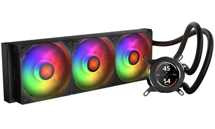 Krux vodní dzesētājs CPU HydroGlance 360 ARGB LCD / 3x120mm ARGB / PWM / display / AMD i Intel