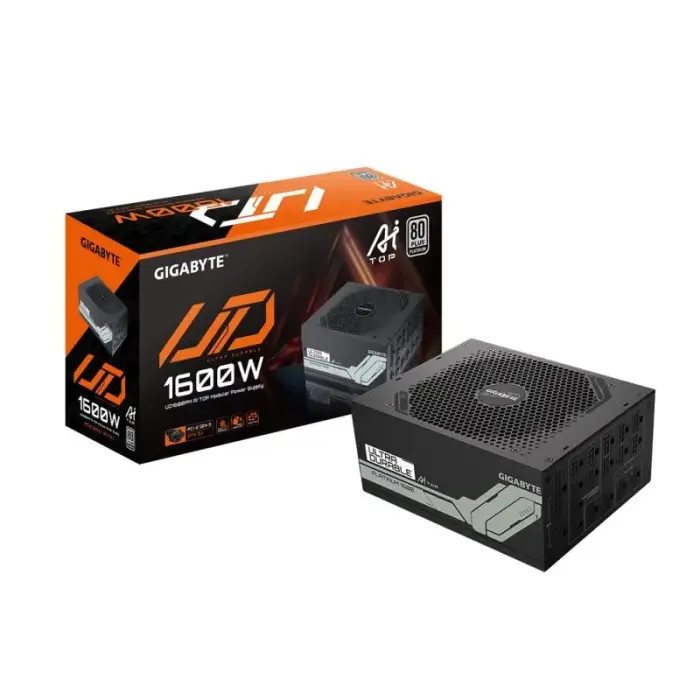 GIGABYTE UD1600PM PG5 AI TOP barošanas bloks 1600 W 20+4 pin ATX melns