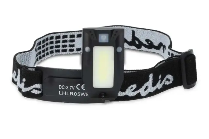 NEDIS LED čelovka/ 180 lm/ barošana z baterija/ barošana z USB/ 3.7 V DC/ včetně baterií/ uzlādējams/ melna