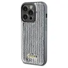 Guess Sequin Script Metal Hard Case for iPhone 14 Pro Max - Silver — Photo 2